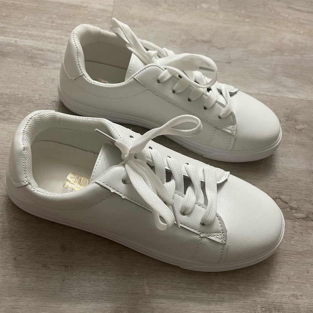 White sneakers (new in box)